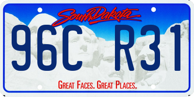 SD license plate 96CR31
