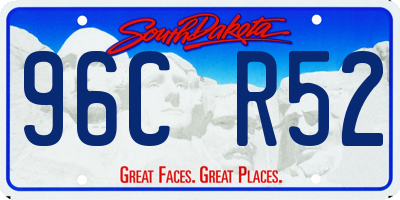 SD license plate 96CR52