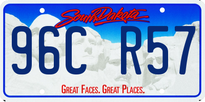 SD license plate 96CR57