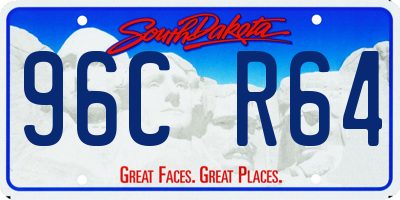 SD license plate 96CR64