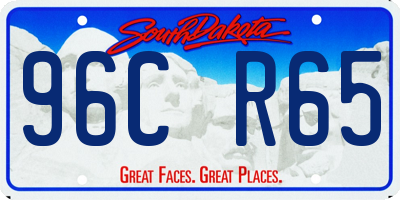 SD license plate 96CR65