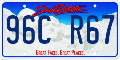 SD license plate 96CR67
