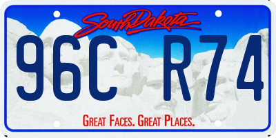 SD license plate 96CR74