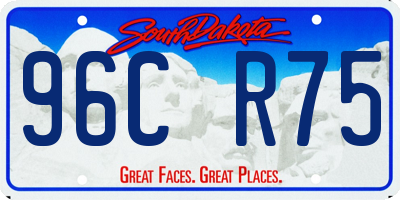 SD license plate 96CR75