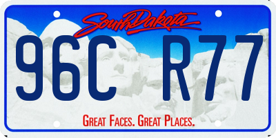 SD license plate 96CR77