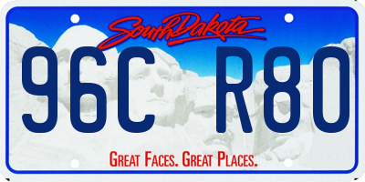 SD license plate 96CR80