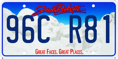 SD license plate 96CR81