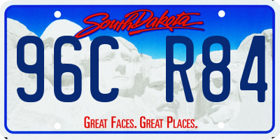 SD license plate 96CR84