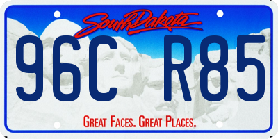 SD license plate 96CR85
