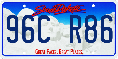 SD license plate 96CR86