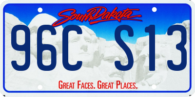 SD license plate 96CS13