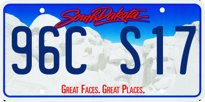 SD license plate 96CS17