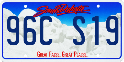 SD license plate 96CS19