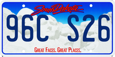 SD license plate 96CS26