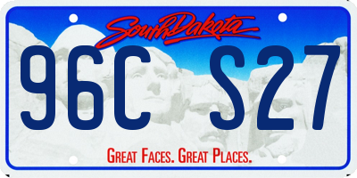 SD license plate 96CS27