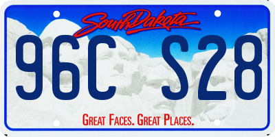 SD license plate 96CS28