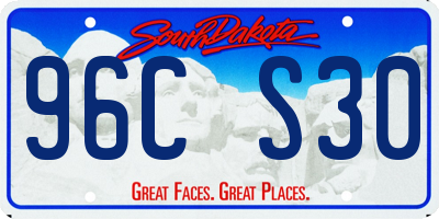 SD license plate 96CS30