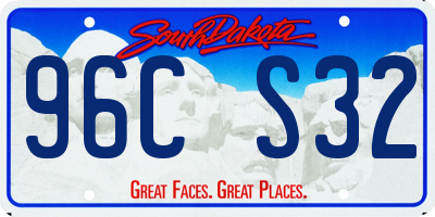 SD license plate 96CS32
