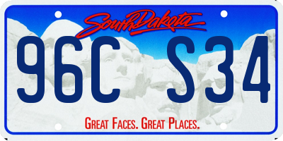 SD license plate 96CS34