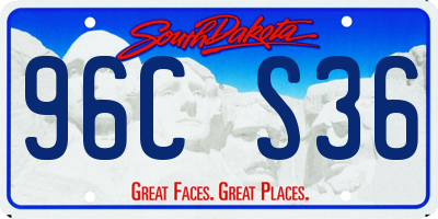 SD license plate 96CS36
