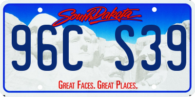 SD license plate 96CS39