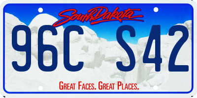 SD license plate 96CS42