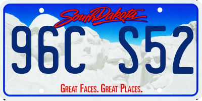 SD license plate 96CS52