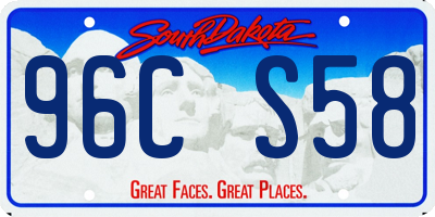 SD license plate 96CS58