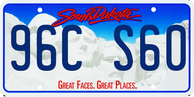 SD license plate 96CS60