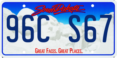 SD license plate 96CS67