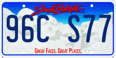 SD license plate 96CS77