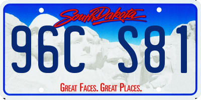 SD license plate 96CS81