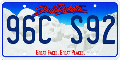 SD license plate 96CS92