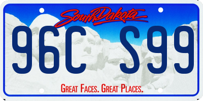 SD license plate 96CS99