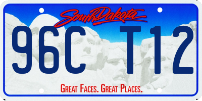 SD license plate 96CT12