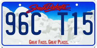 SD license plate 96CT15