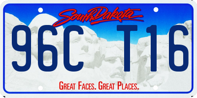 SD license plate 96CT16