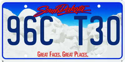 SD license plate 96CT30