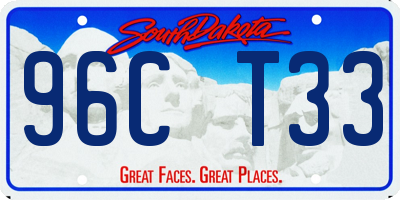 SD license plate 96CT33