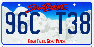 SD license plate 96CT38