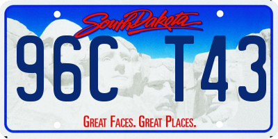 SD license plate 96CT43