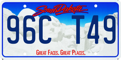 SD license plate 96CT49