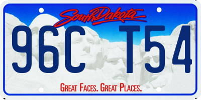 SD license plate 96CT54