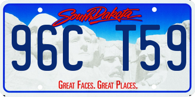 SD license plate 96CT59