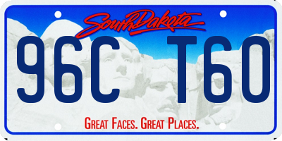 SD license plate 96CT60