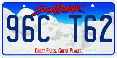 SD license plate 96CT62