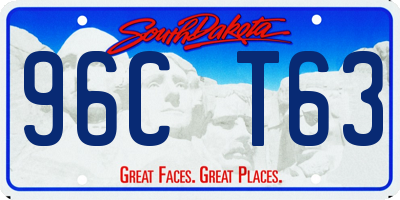 SD license plate 96CT63