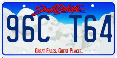 SD license plate 96CT64