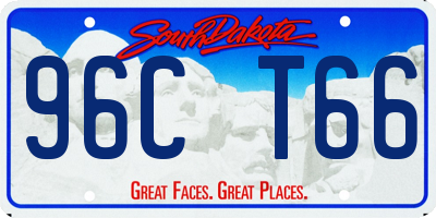 SD license plate 96CT66