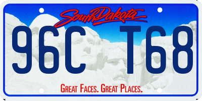 SD license plate 96CT68